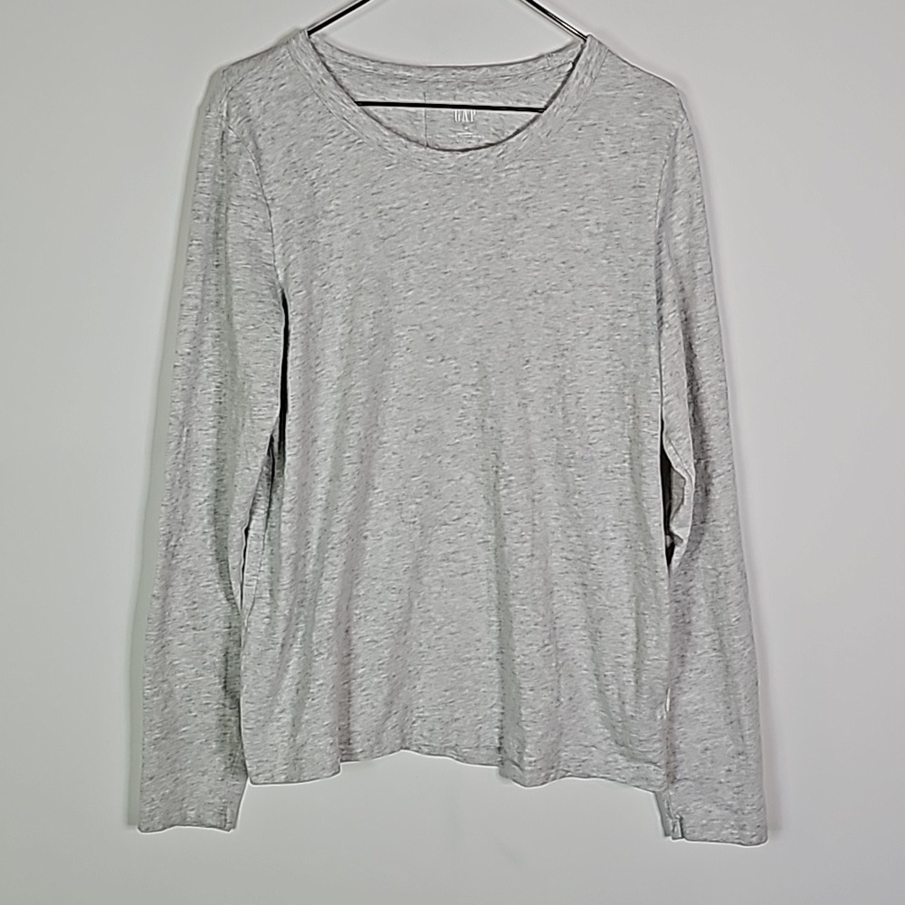 GAP medium silver and gray foreversoft long sleeve shirt